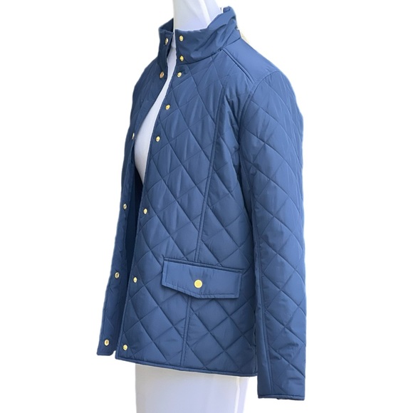 Tory Burch Navy Quilted Jacket Large NWT 74781 - Picture 2 of 12